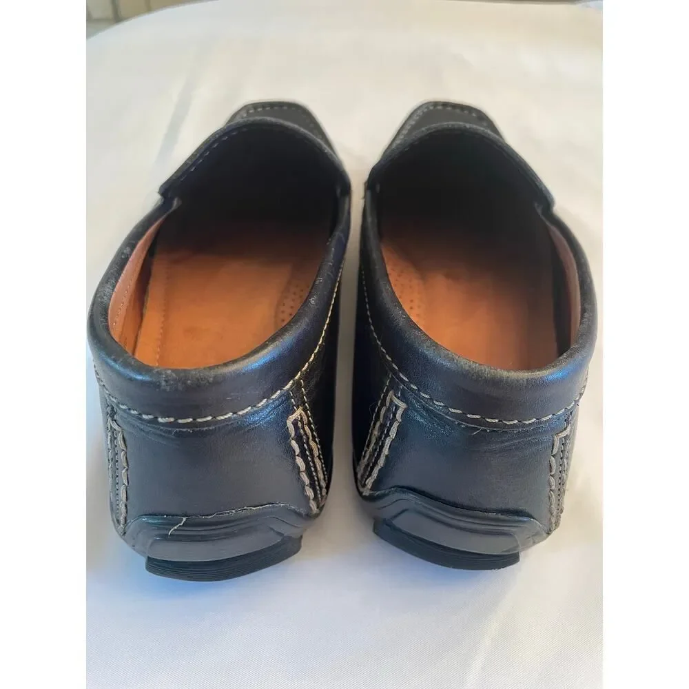 Alfani Men's Java Driving Black Leather Loafers Size‎ 9-1/2